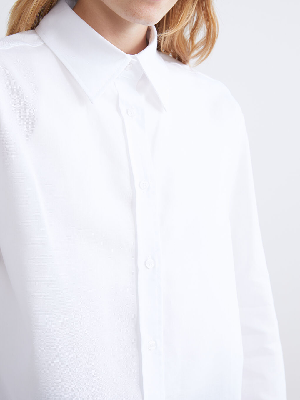 Ekru Oversize Kadın Gömlek Tunik-2