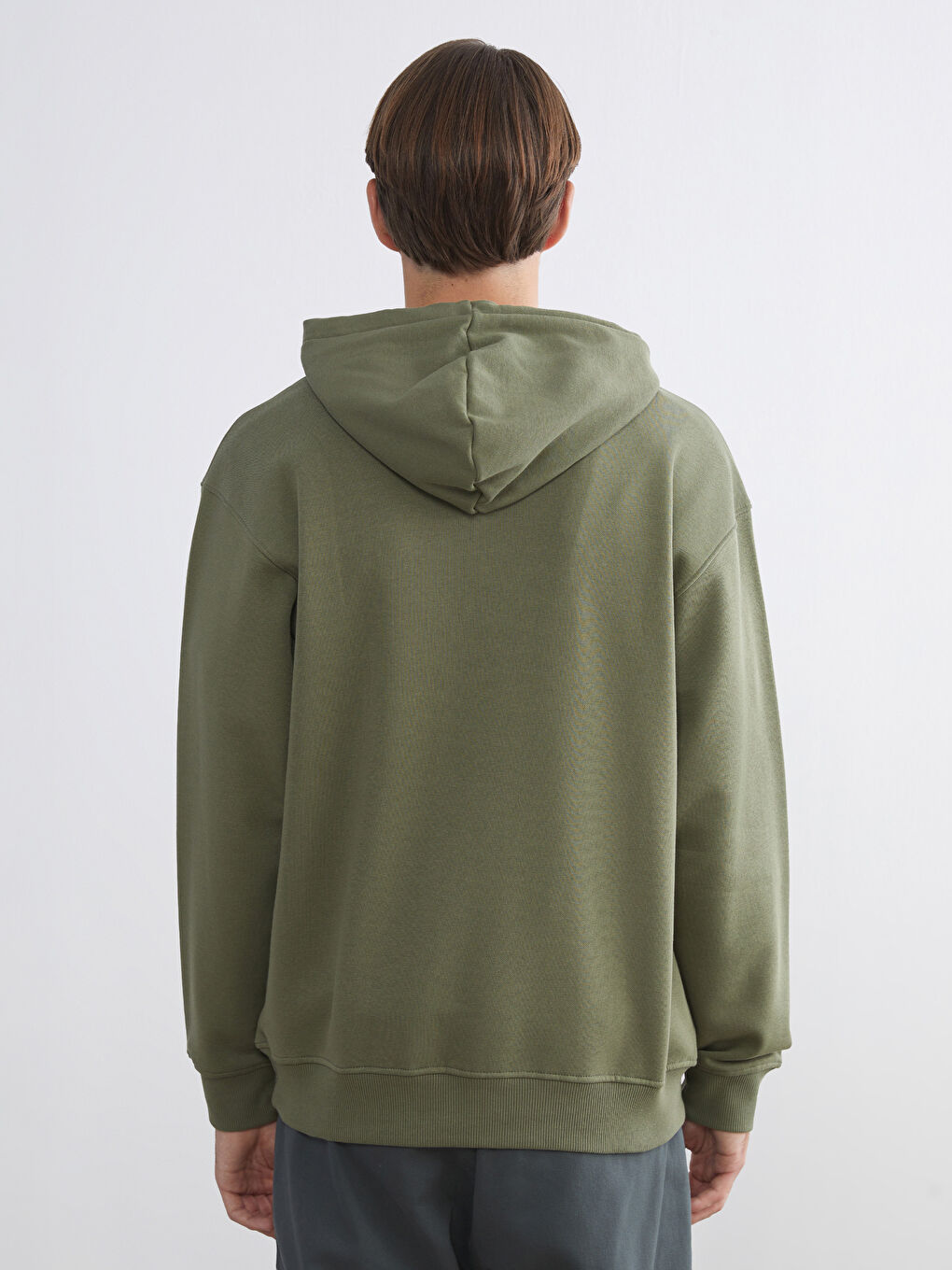 Yeşil Uzun Kollu One Piece Baskılı Erkek Hoodie-3