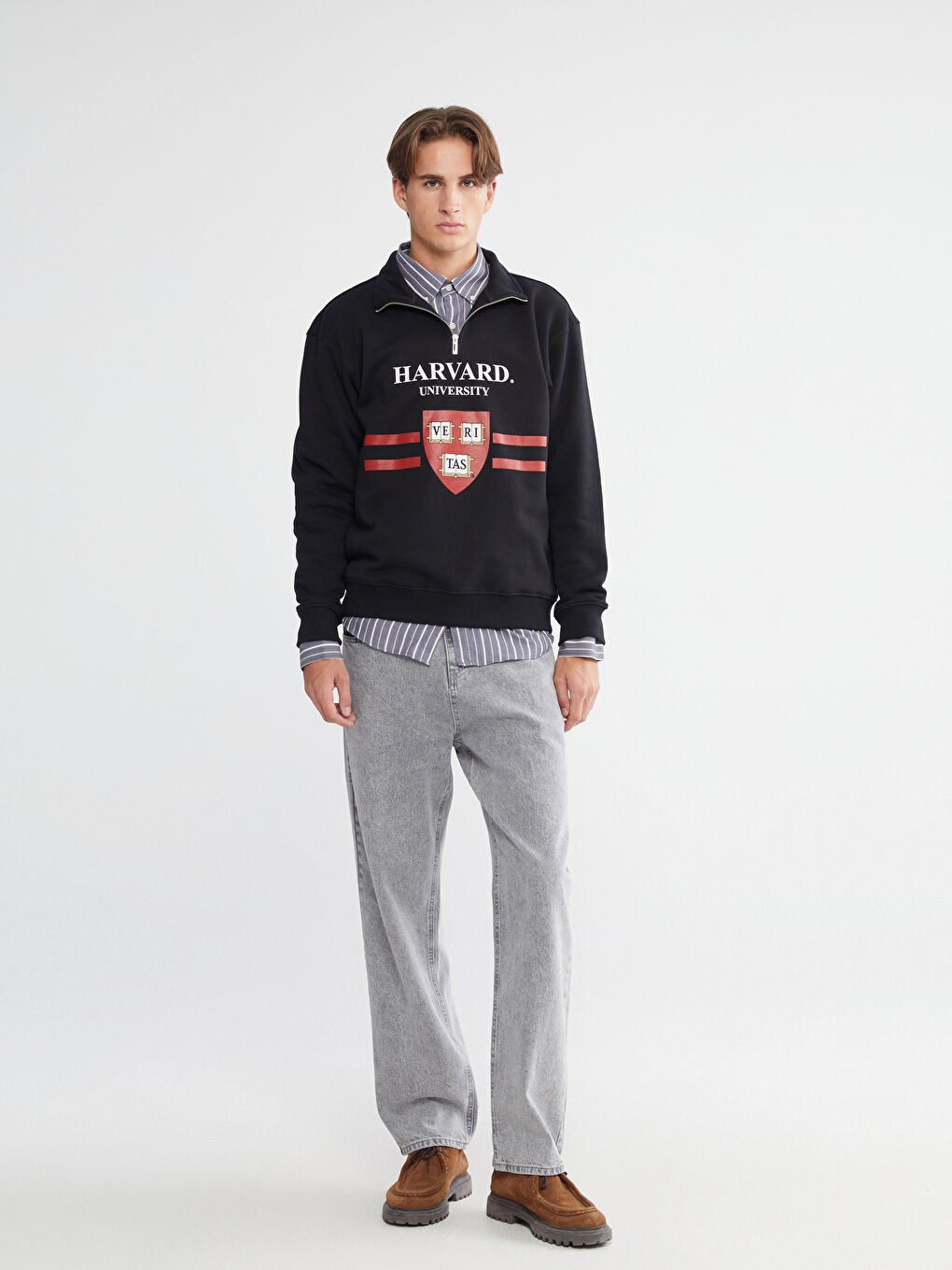 მამაკაცები შავი თბილი ზედა-1