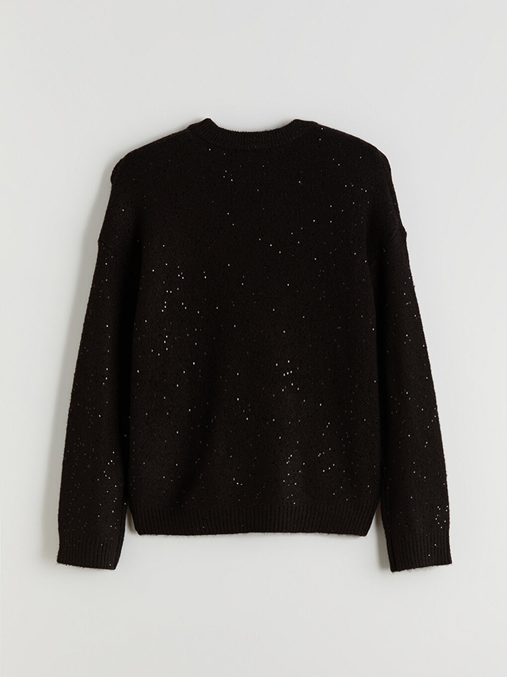 Džemper od trikotaže sa okruglim izrezom i ukrasima za žene-5