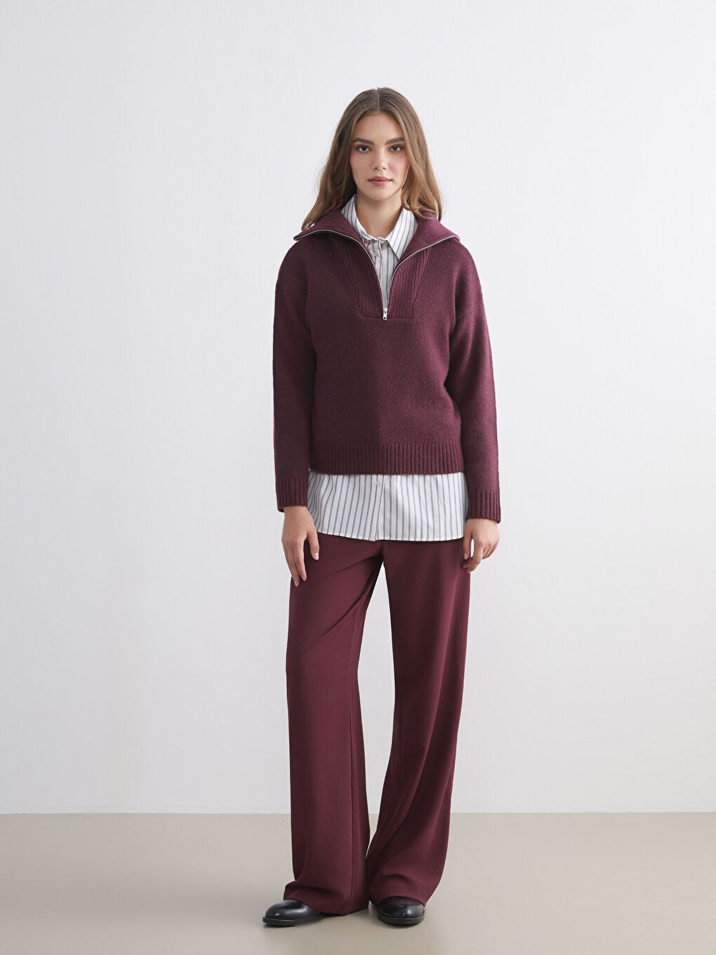 Woman BORDEAUX Sweater-1