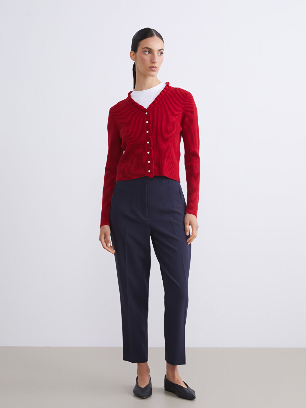 Woman RED Cardigan-1
