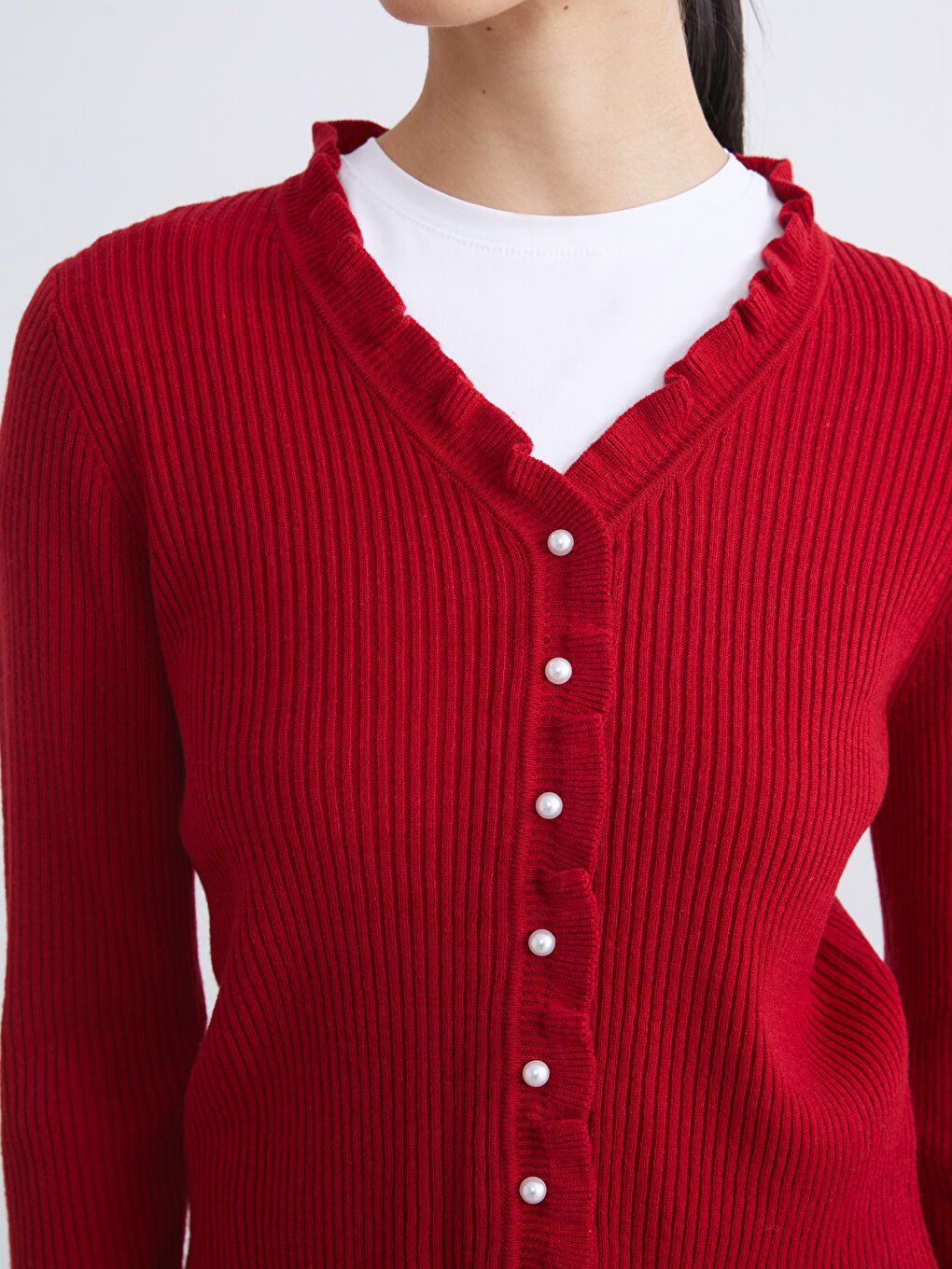 Woman RED Cardigan-2