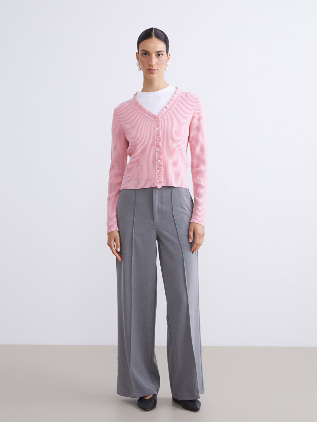 Woman PINK Cardigan-1