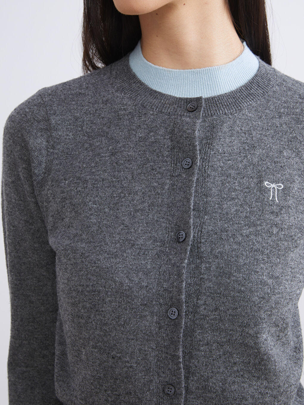 Žena SIVA Kardigan-2