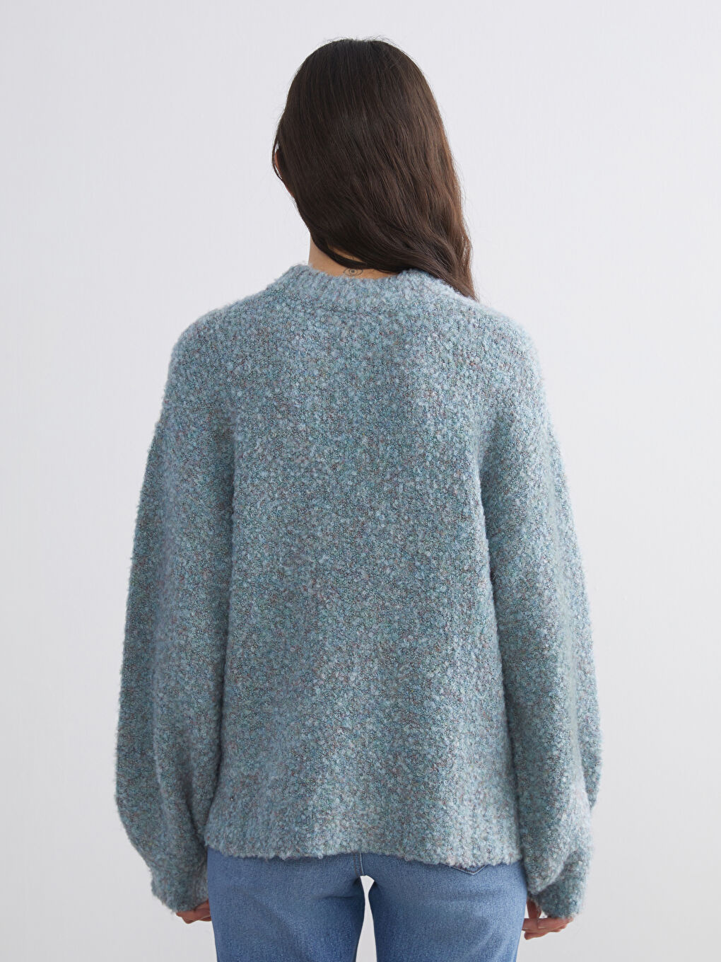 Crew Neck Oversize Women's Knitwear Sweater-3