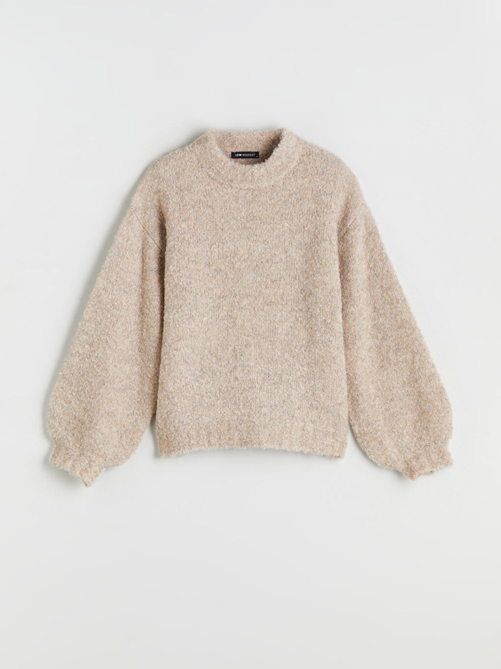 Džemper od trikotaže sa okruglim izrezom, prevelik za žene-4