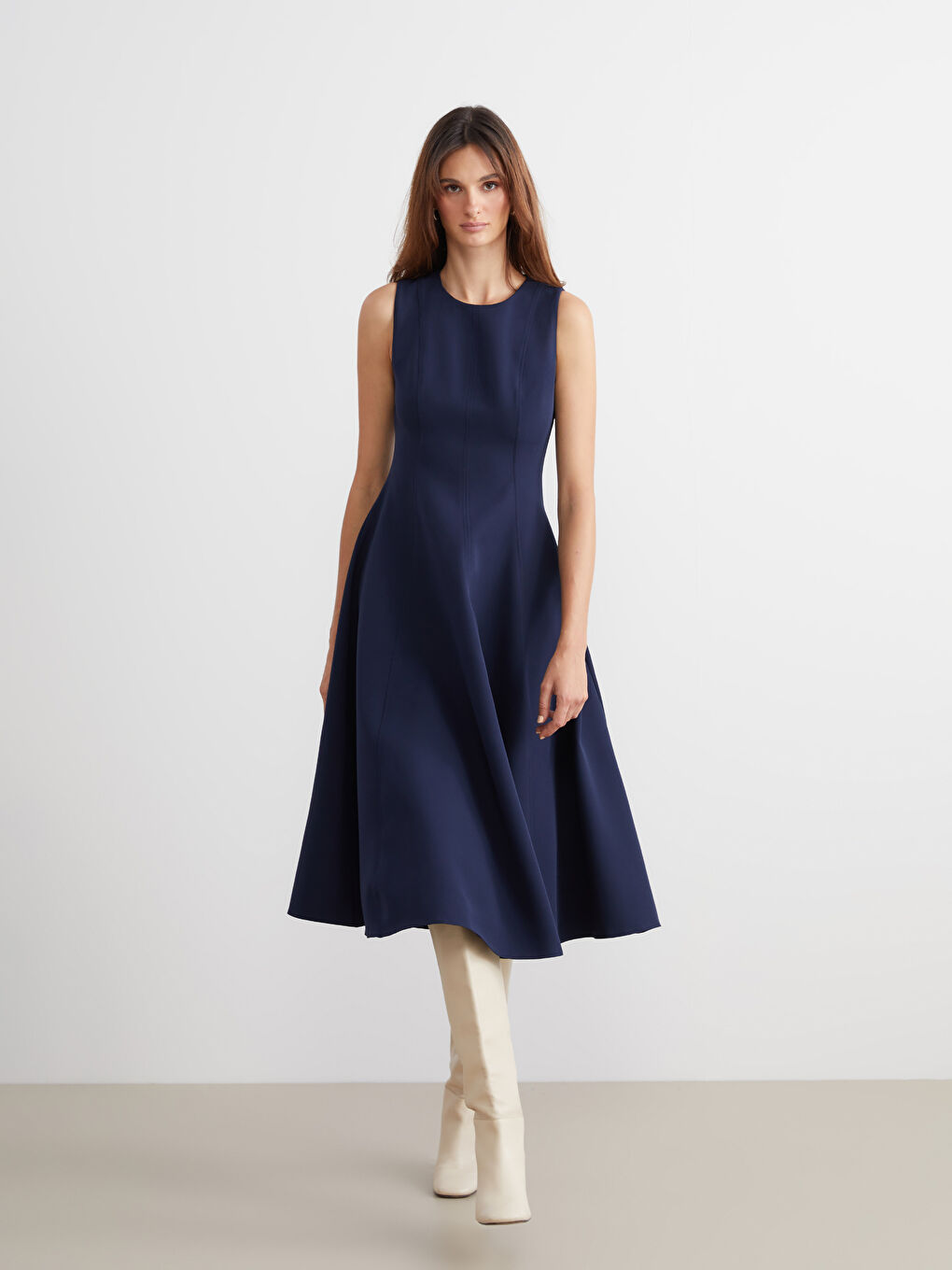 LCW Vision Woman NAVY Dress -W5JU04Z8-HRC