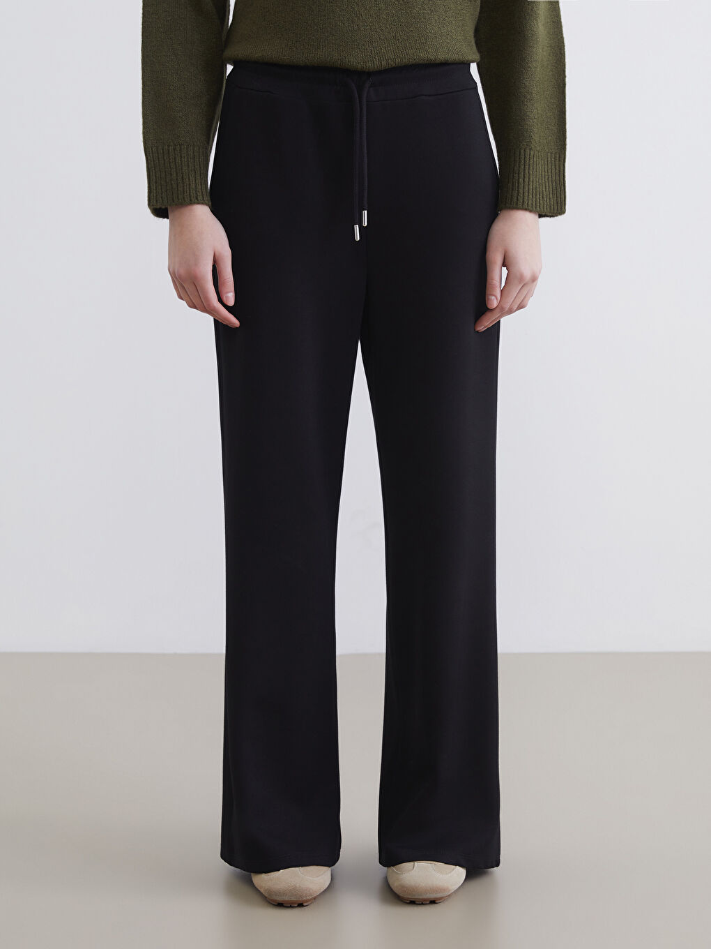 بنطال رياضة نساء بخصر مطاطي-1