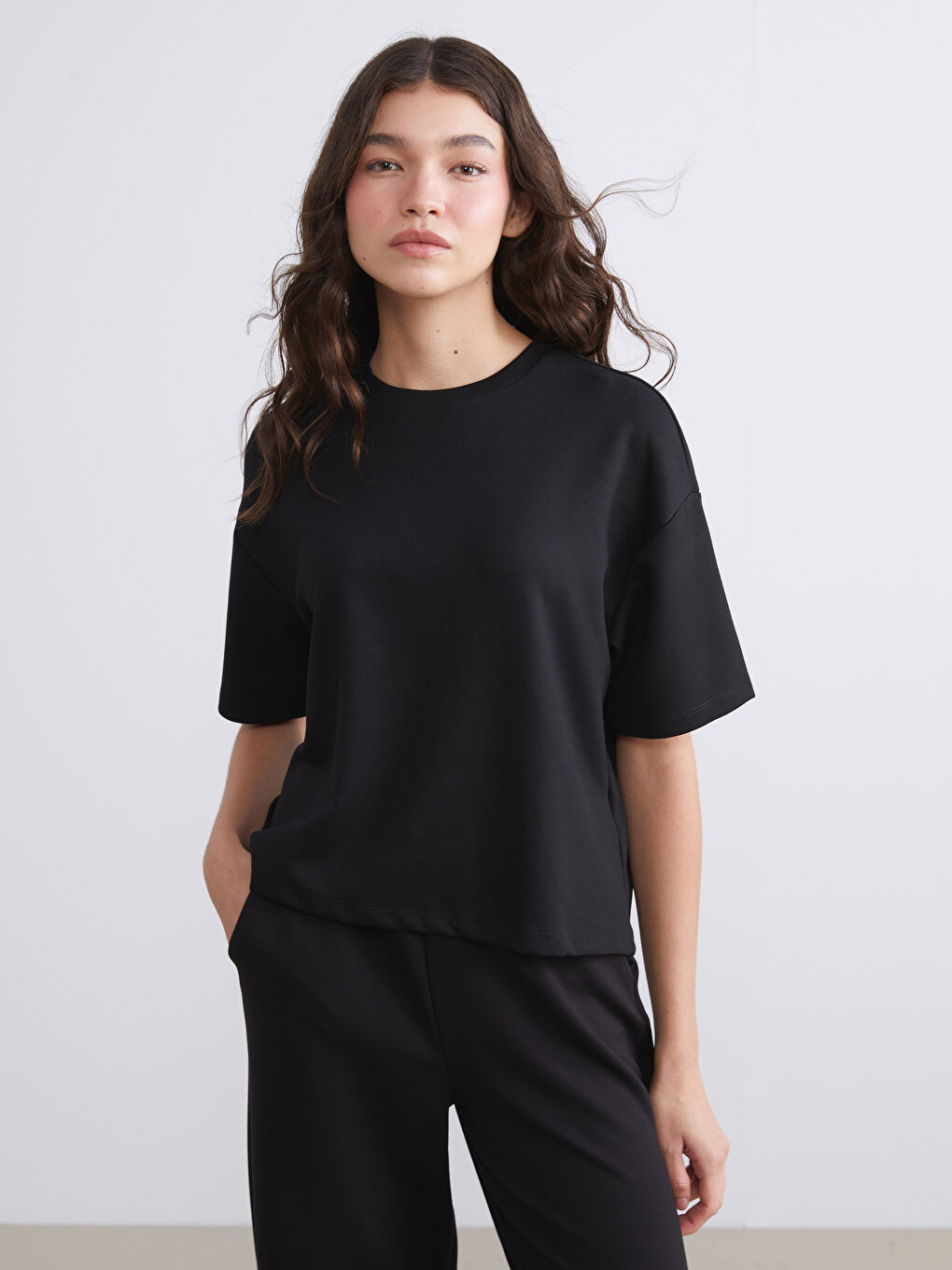 XSIDE Crew Neck Oversize Women's T-Shirt -W5JU10Z8-CVL