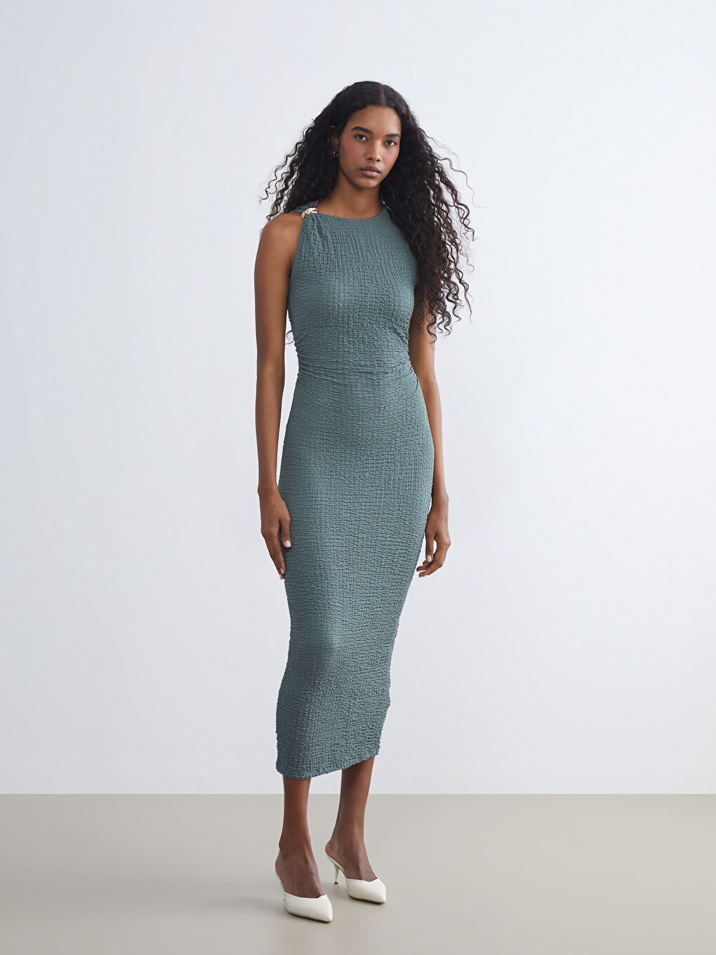 LCW Vision Woman GREEN Dress -W5JU23Z8-12P