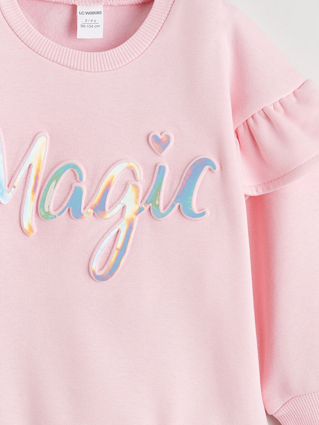 Pembe Kız Çocuk Sweatshirt ve Pantolon Takım-5