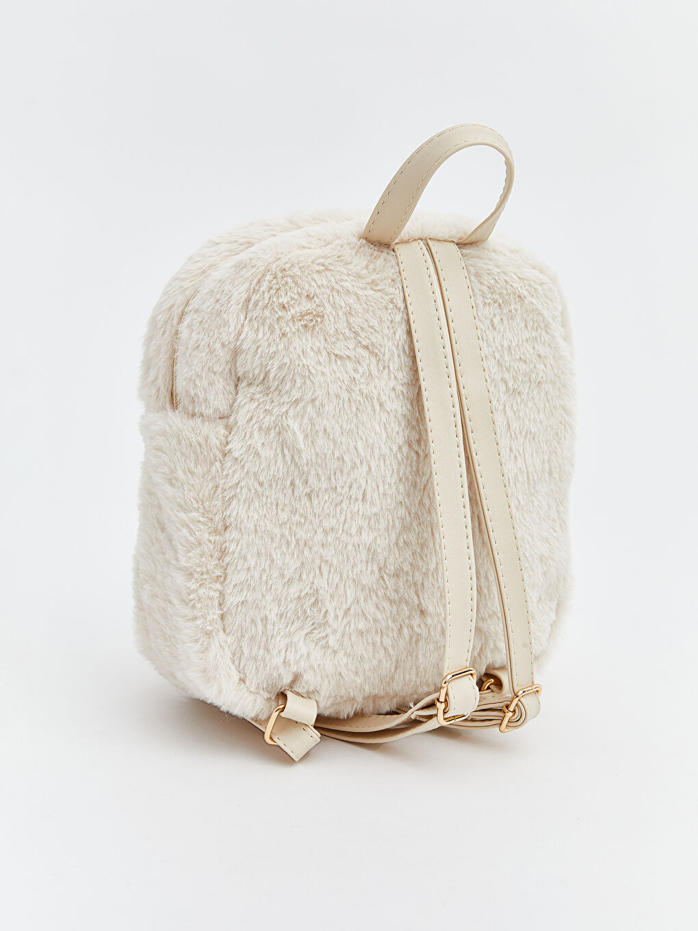 Bej Kız Çocuk Pelüş Sırt Çantası-2