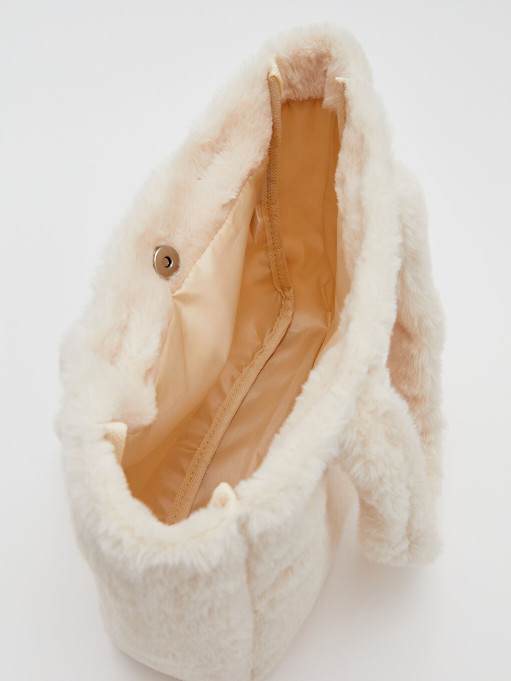 Ekru Kız Çocuk Pelüş Kol Çantası-2