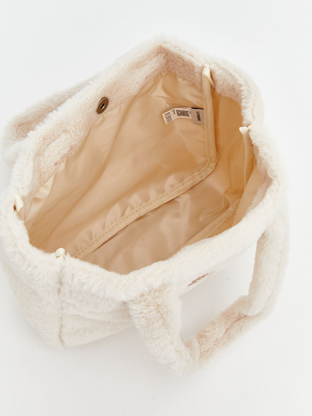 Bej Ayı Nakışlı Pelüş Kız Çocuk Omuz Çantası-3