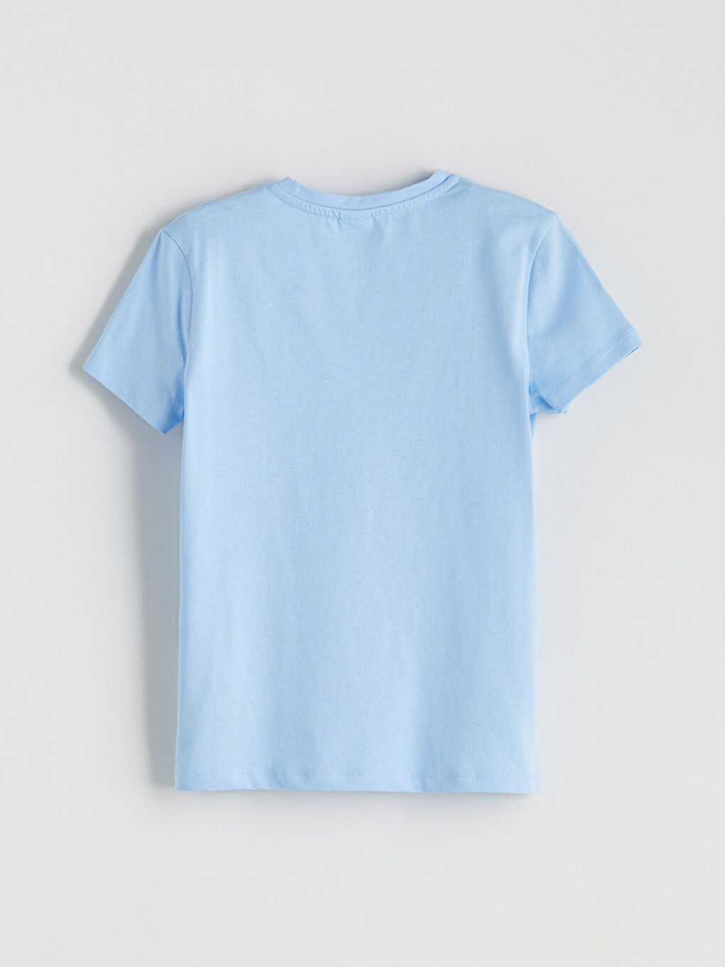 Ekru Bisiklet Yaka Fiyonk Baskılı Kız Çocuk Tişört 2'li-6