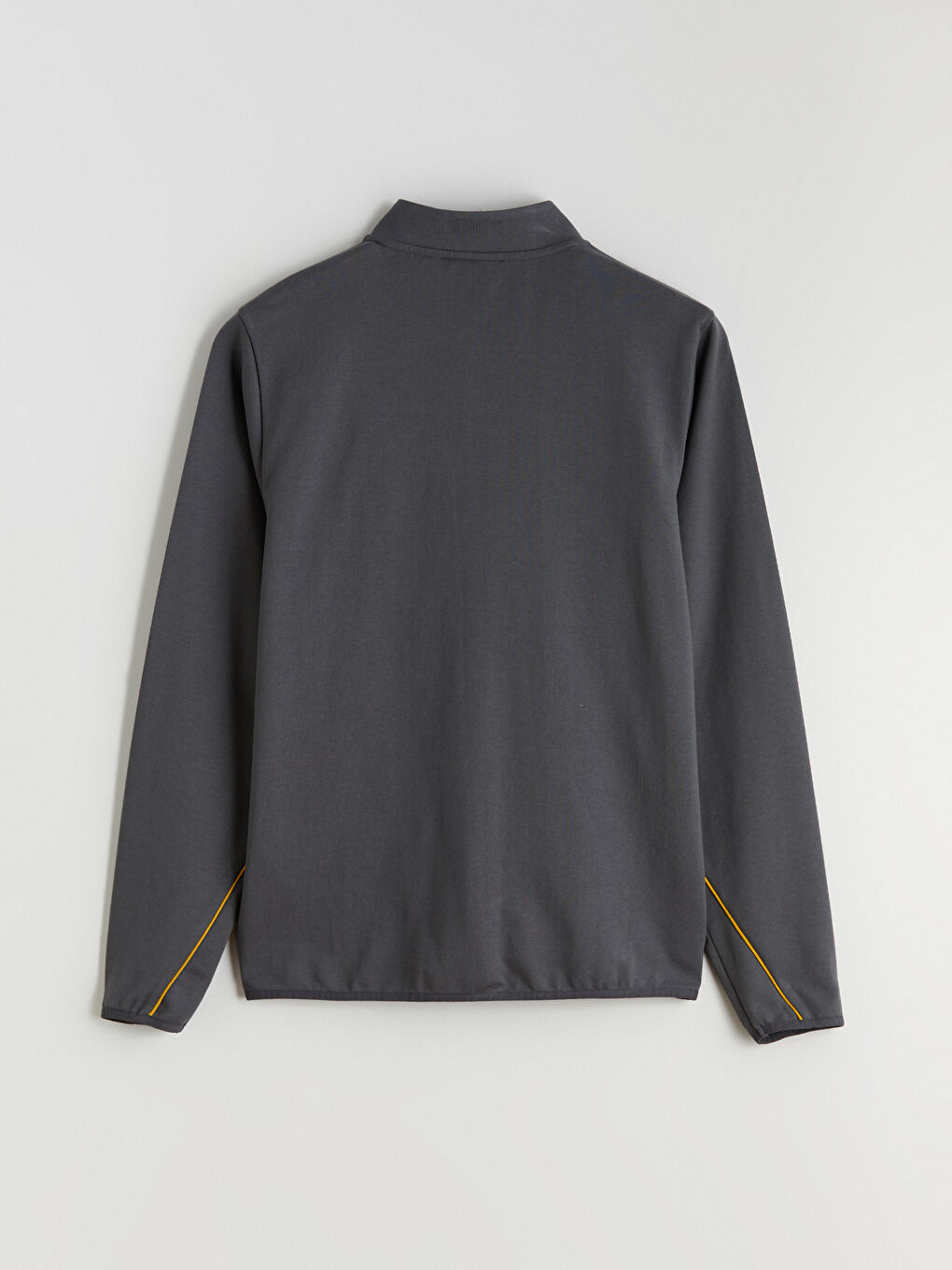 Gri Dik Yaka Real Madrid Baskılı Erkek Sweatshirt-5