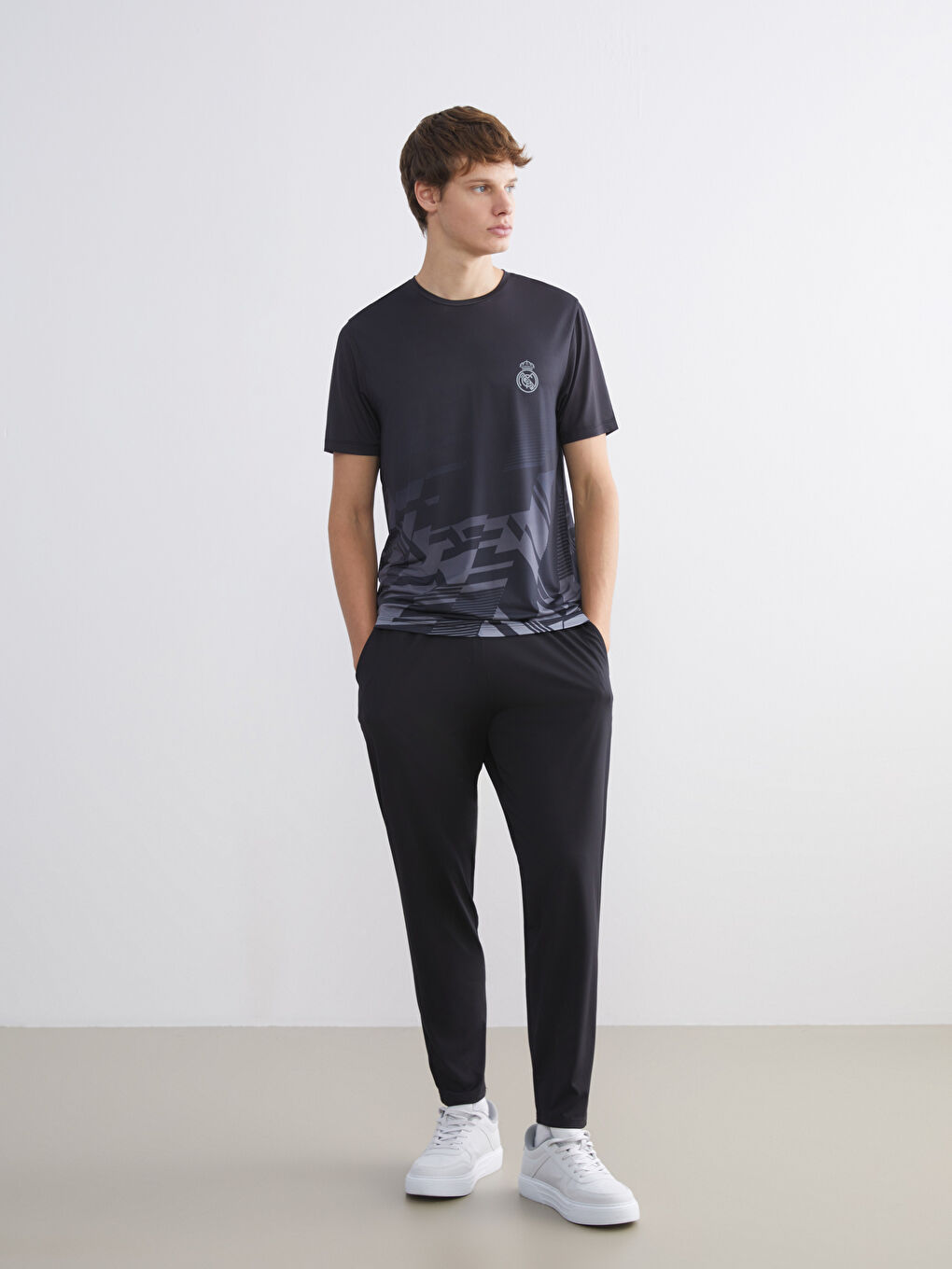 Crew Neck Real Madrid Printed Men's Fan T-Shirt-1