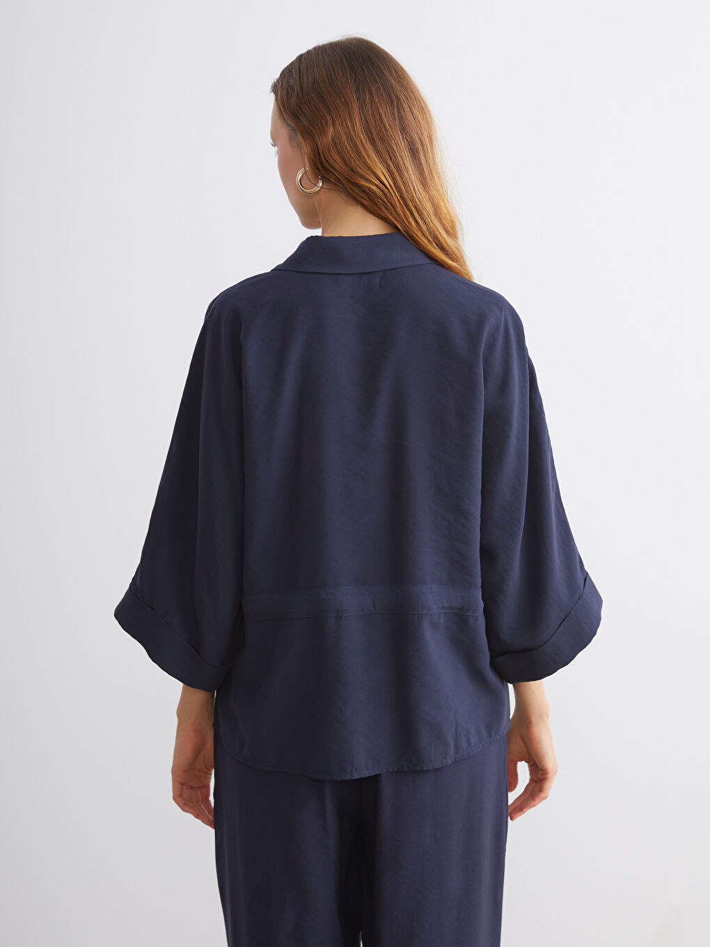 LCW Vision Oversize Modal Blend Women's Shirt -W5JU77Z8-HRC