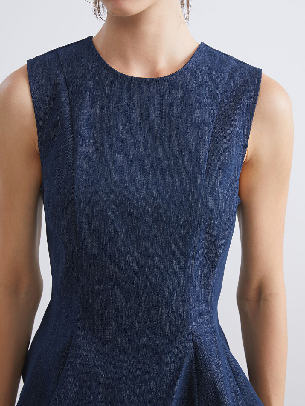 LCW Vision Woman INDIGO Denim Blouse -W5JU78Z8-14T