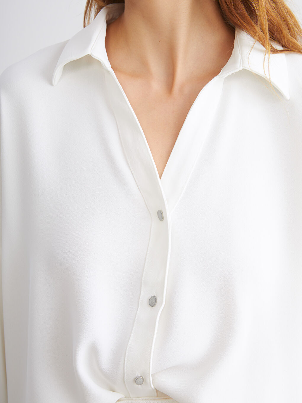 LCW Vision Oversize Poplin Women's Shirt -W5JU97Z8-R9J