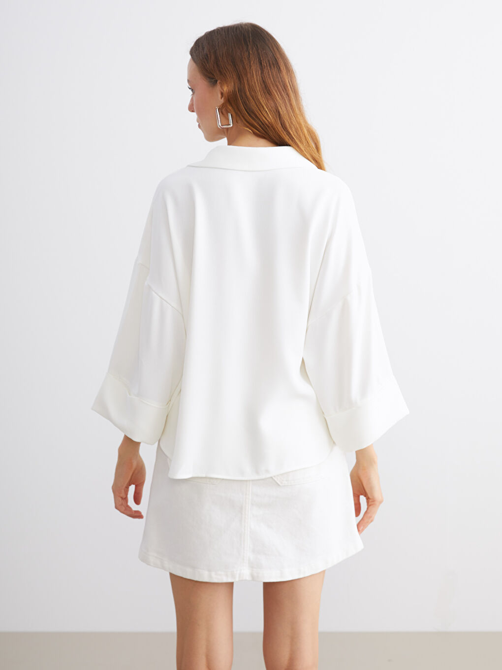 LCW Vision Oversize Poplin Women's Shirt -W5JU97Z8-R9J