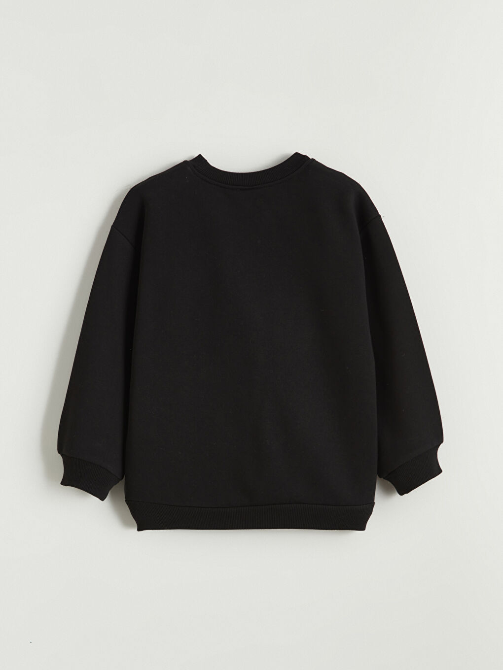 Siyah Baskılı Erkek Çocuk Kalın Sweatshirt-1
