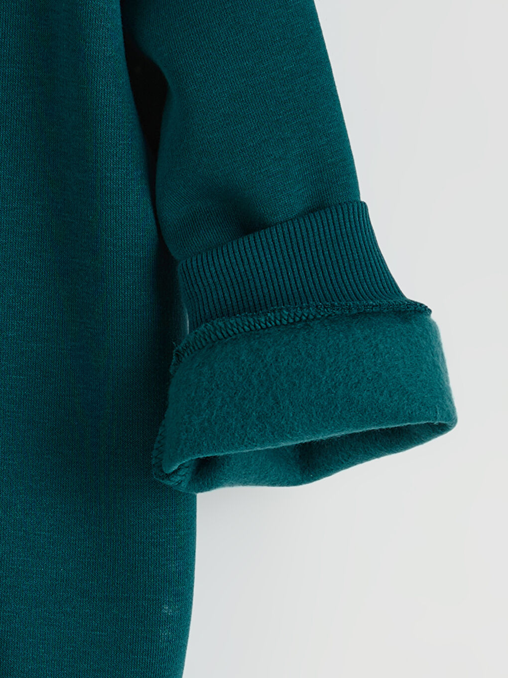 Yeşil Baskılı Erkek Çocuk Kalın Sweatshirt-1