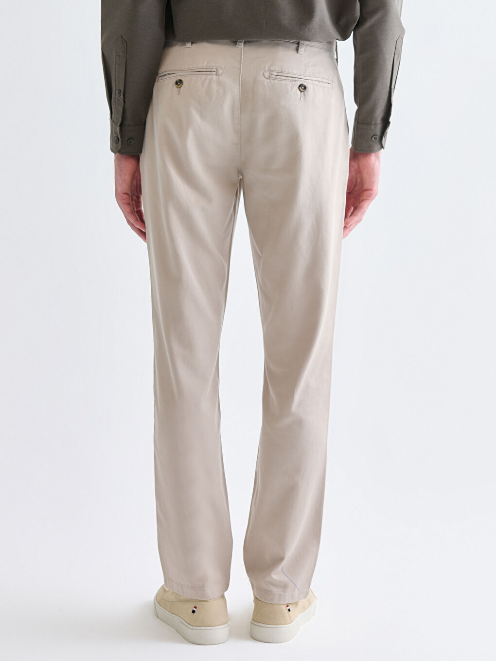 Bej Standart Kalıp Erkek Chino Pantolon-3