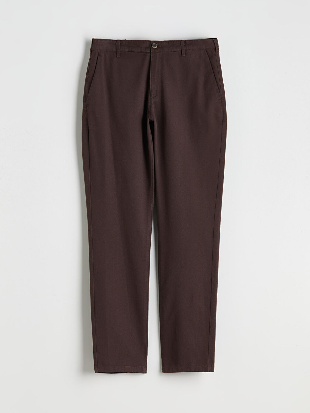 Kahverengi Standart Kalıp Erkek Chino Pantolon-4