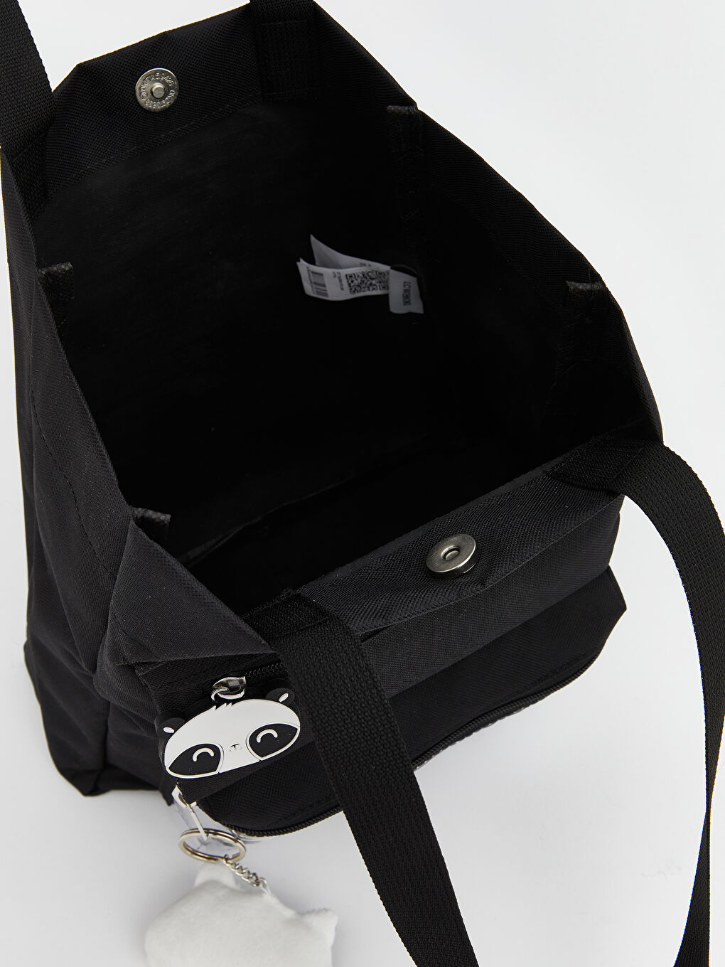 Siyah Panda Figürlü Kız Çocuk Omuz Çantası-3