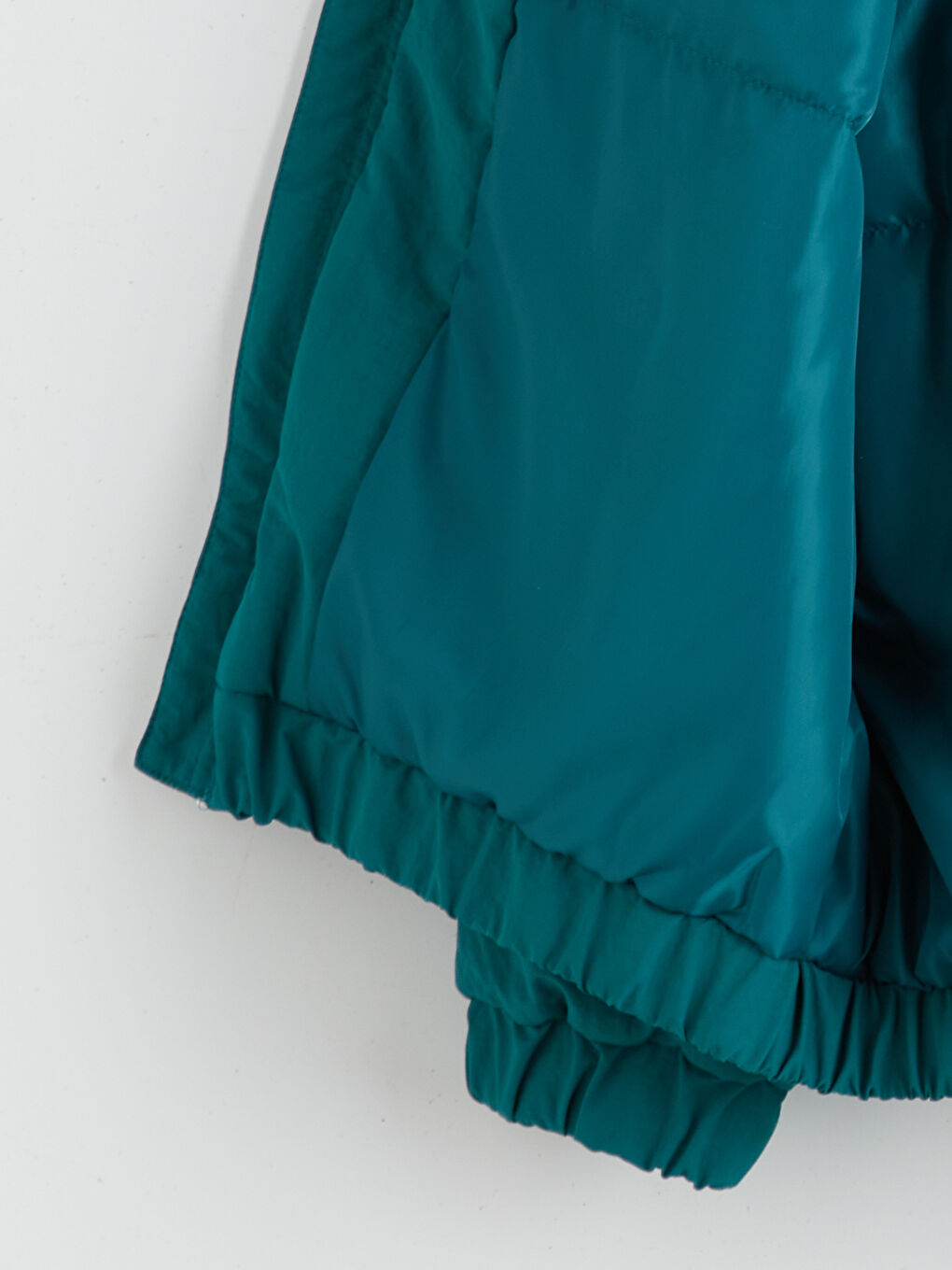 Yeşil Rahat Kalıp Dik Yaka Erkek Mont-7