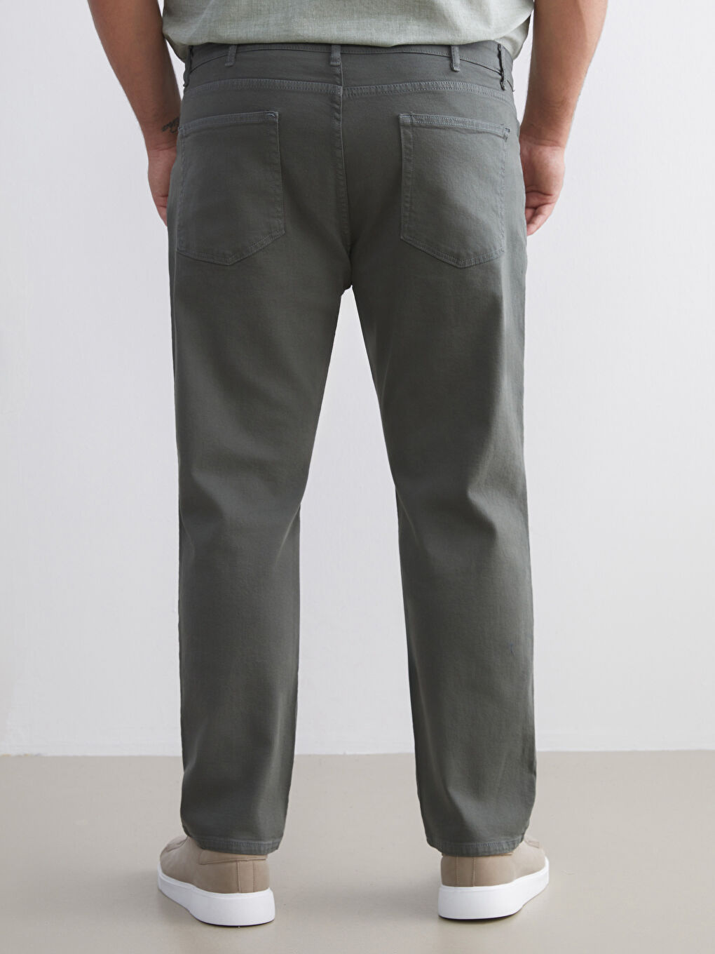 Yeşil Büyük Beden 779 Regular Fit Erkek Jean Pantolon-3