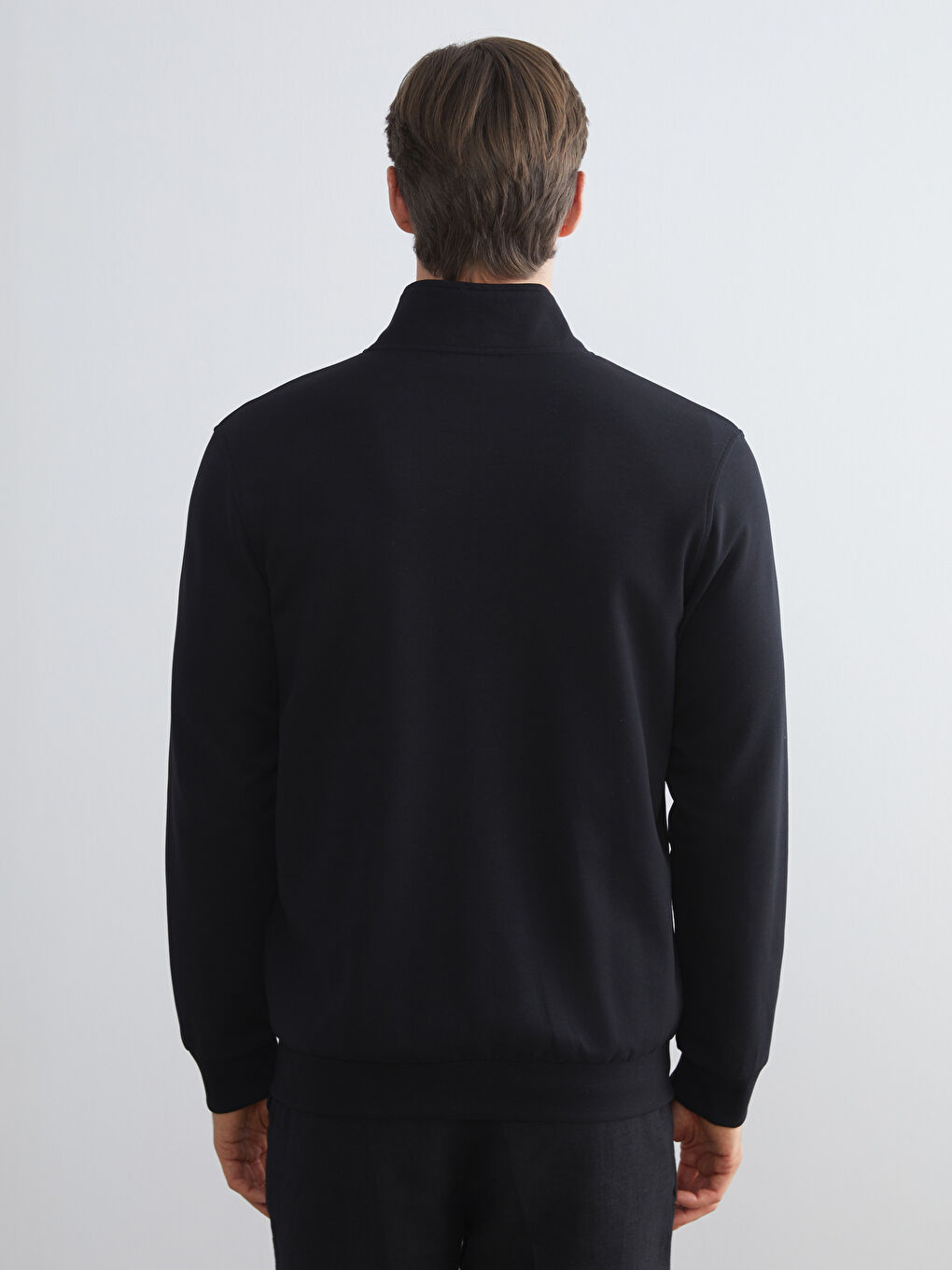 Man BLACK Zip-Up Sweatshirt-3