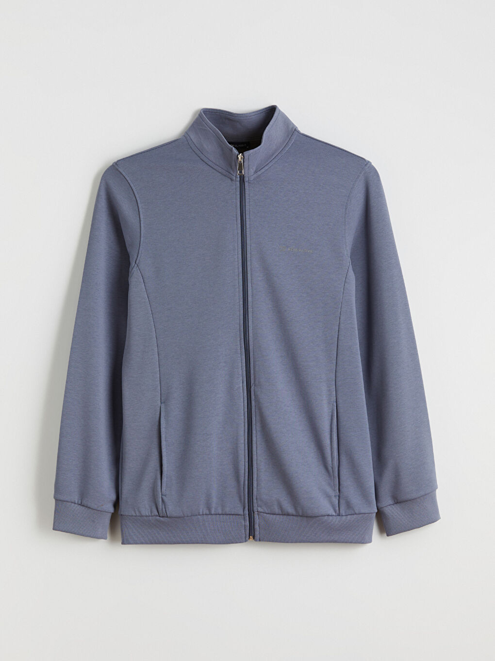 Man BLUE Zip-Up Sweatshirt
