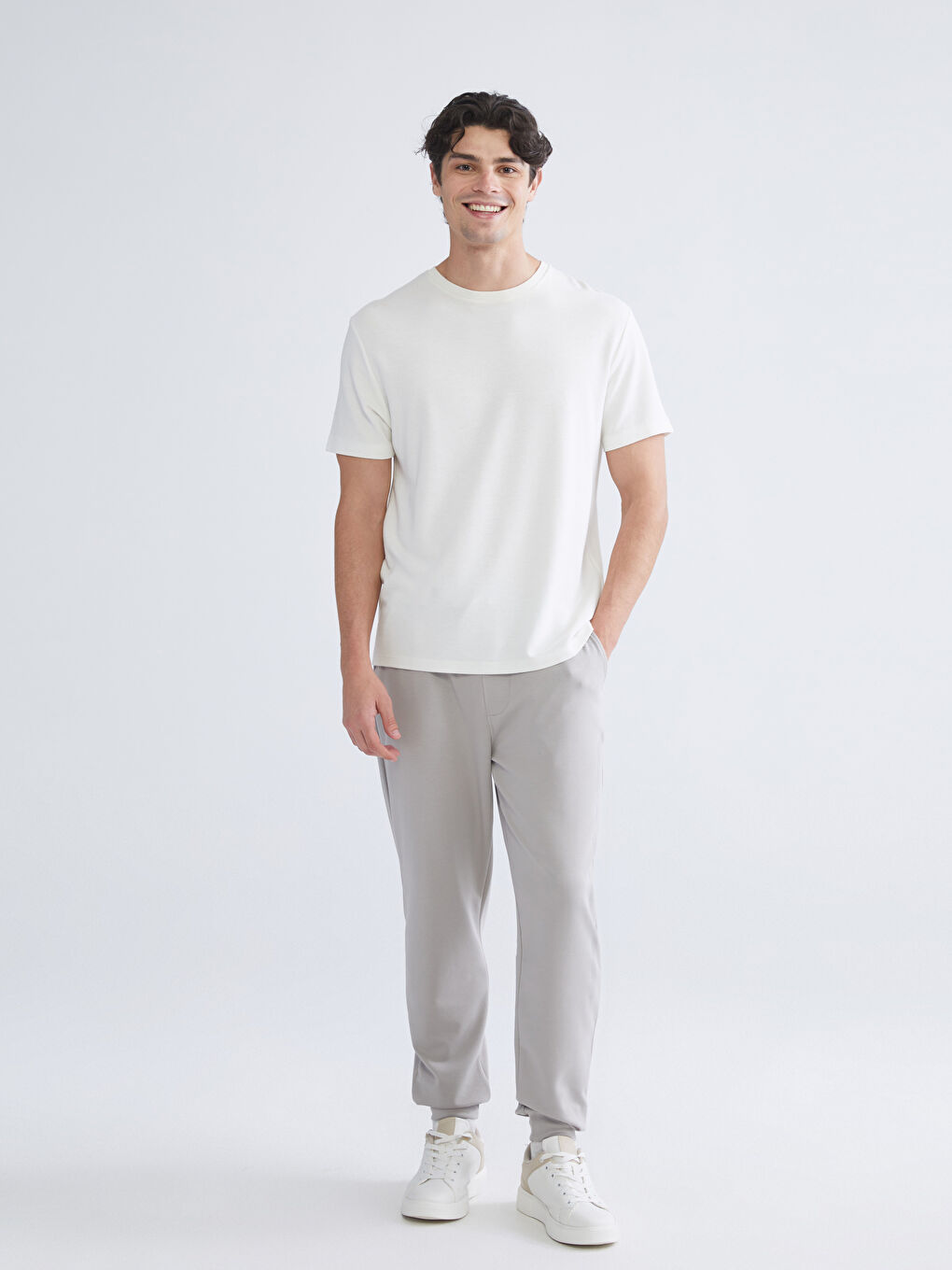 Gri Standart Kalıp Erkek Jogger Eşofman Altı