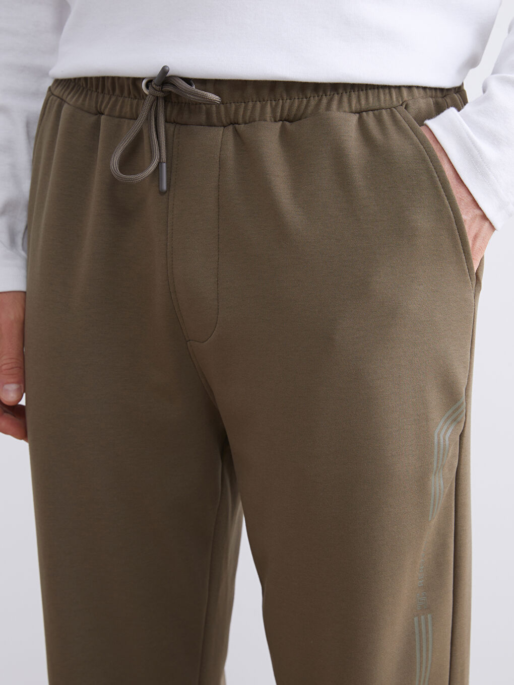 Haki Standart Kalıp Erkek Jogger Eşofman Altı-2