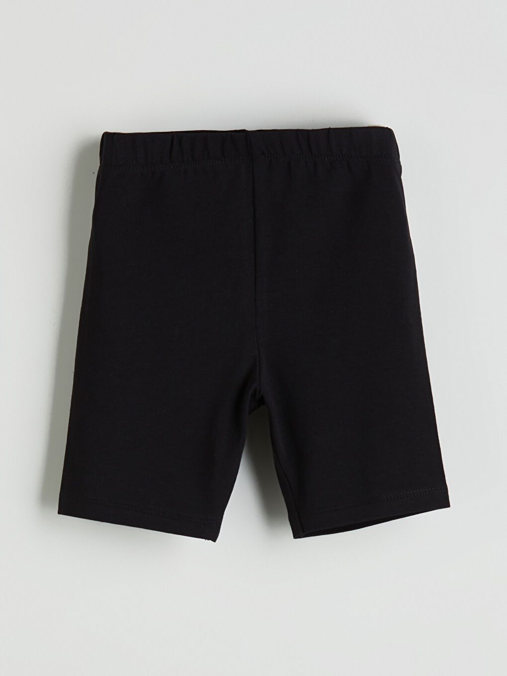 Siyah Beli Lastikli Kız Çocuk Kısa Tayt