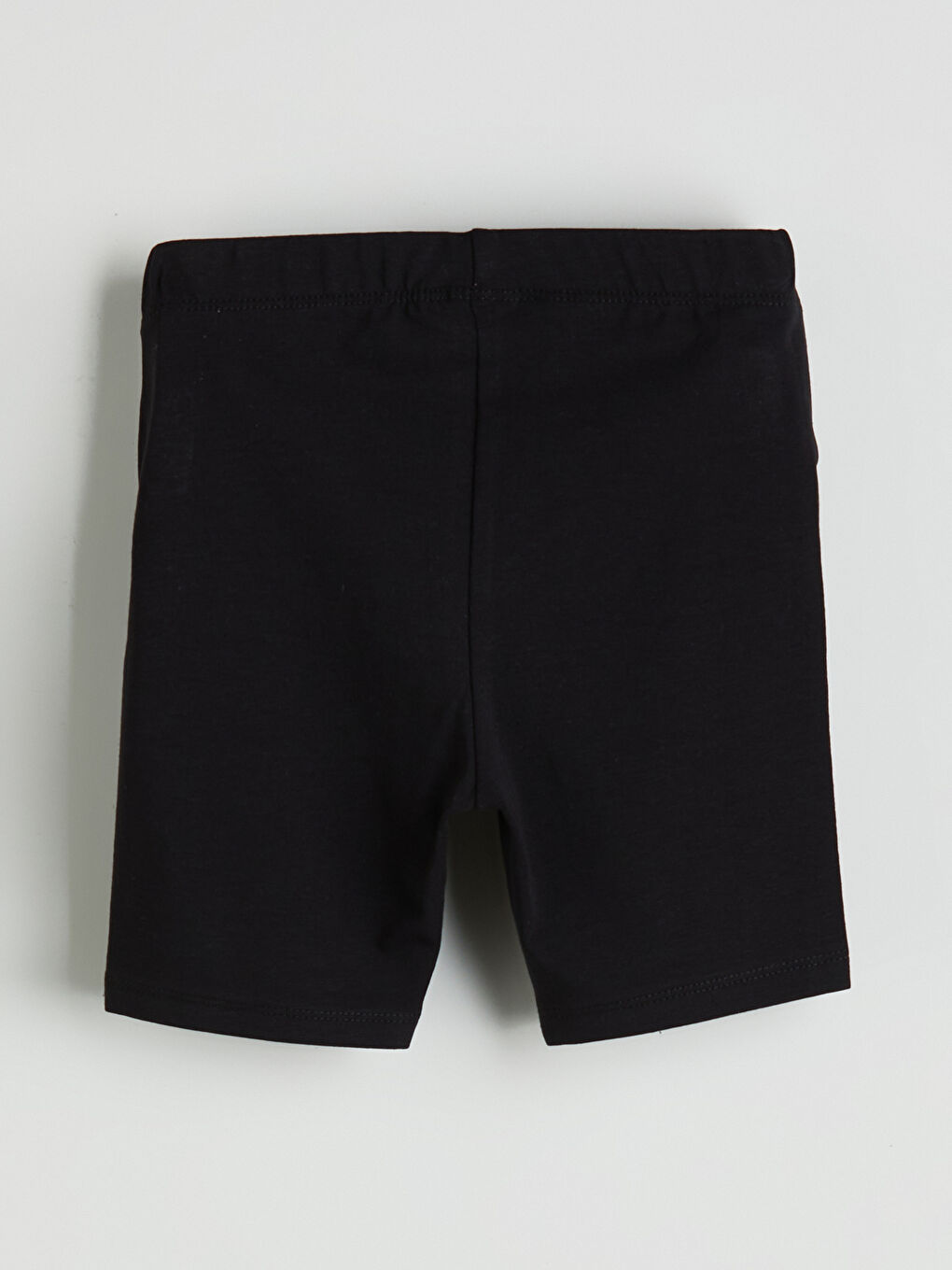 Siyah Beli Lastikli Kız Çocuk Kısa Tayt-1