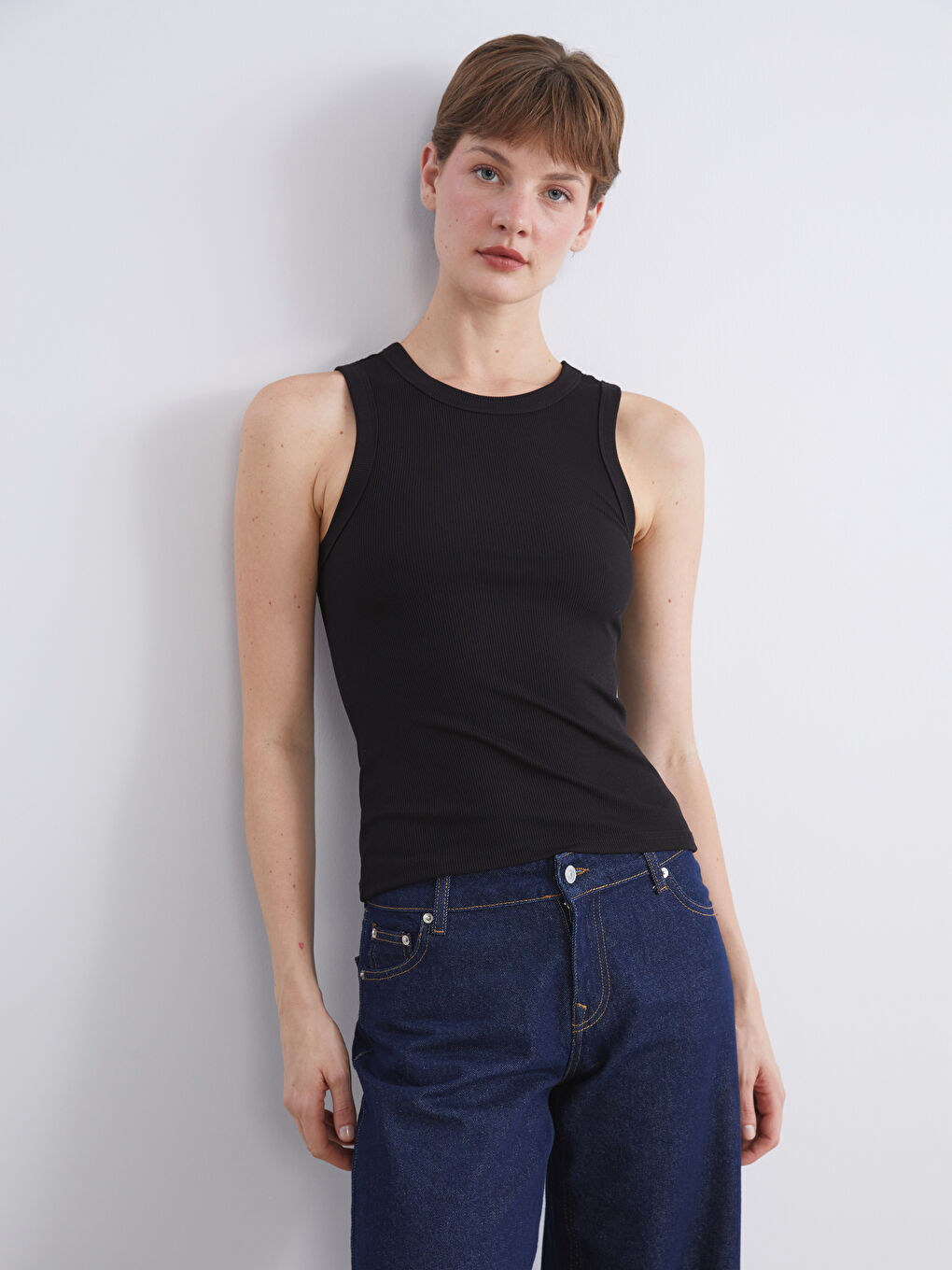 LCW Comfort Crew Neck Women's Tank Top -W5JV96Z8-CVL