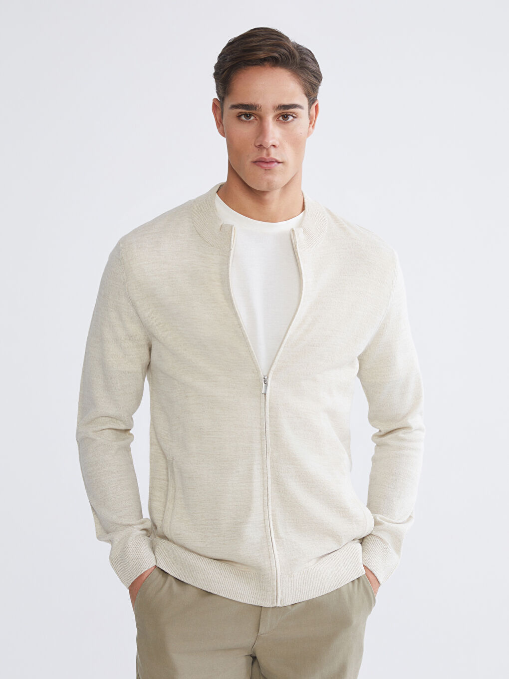 Man BEIGE Cardigan