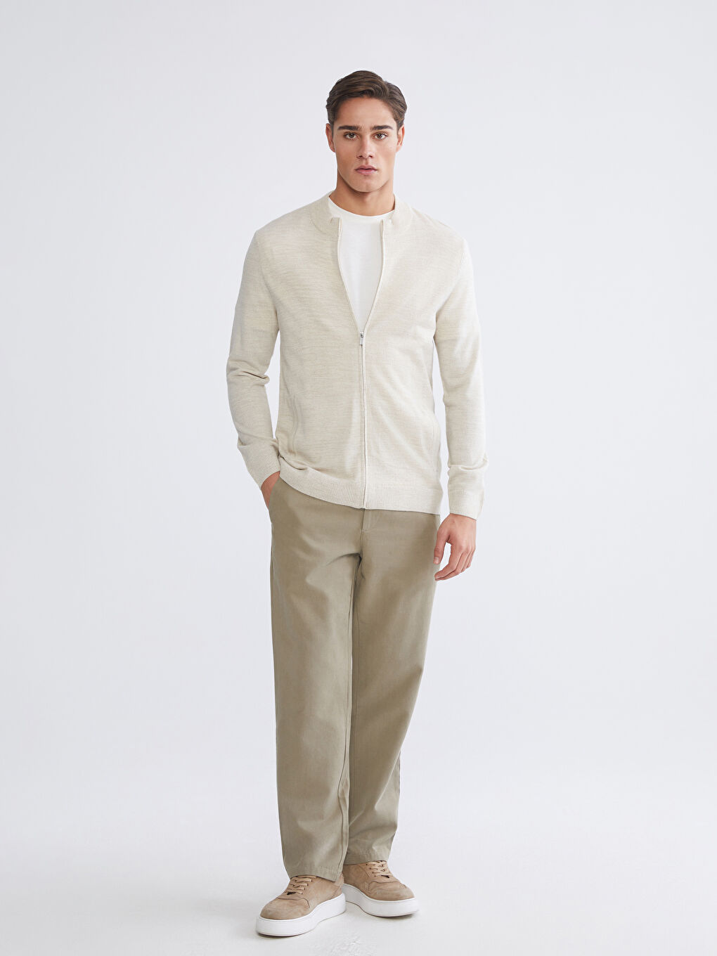 Man BEIGE Cardigan-1