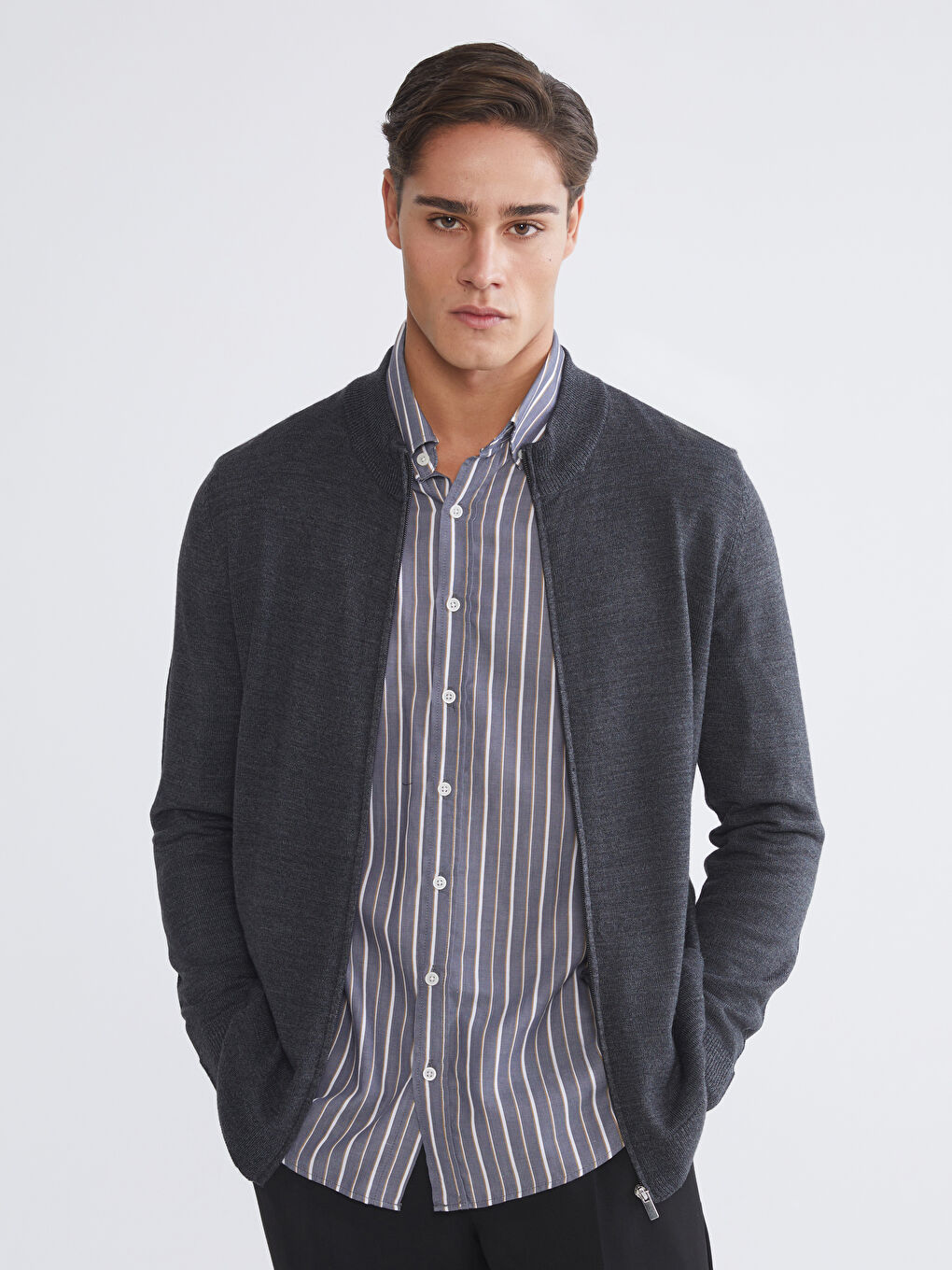 Man ANTHRACITE Cardigan