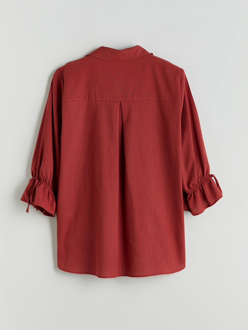 Kahverengi Regular Fit Fırfırlı Kadın Gömlek-9