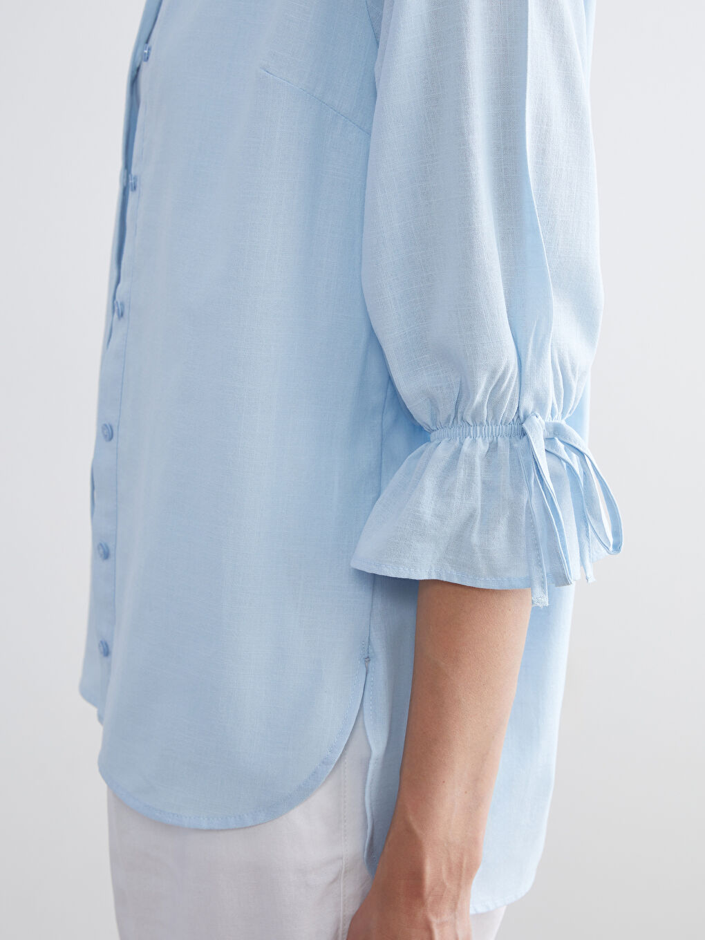LCW Grace Regular Fit Ruffled Women's Shirt -W5JY08Z8-PPZ