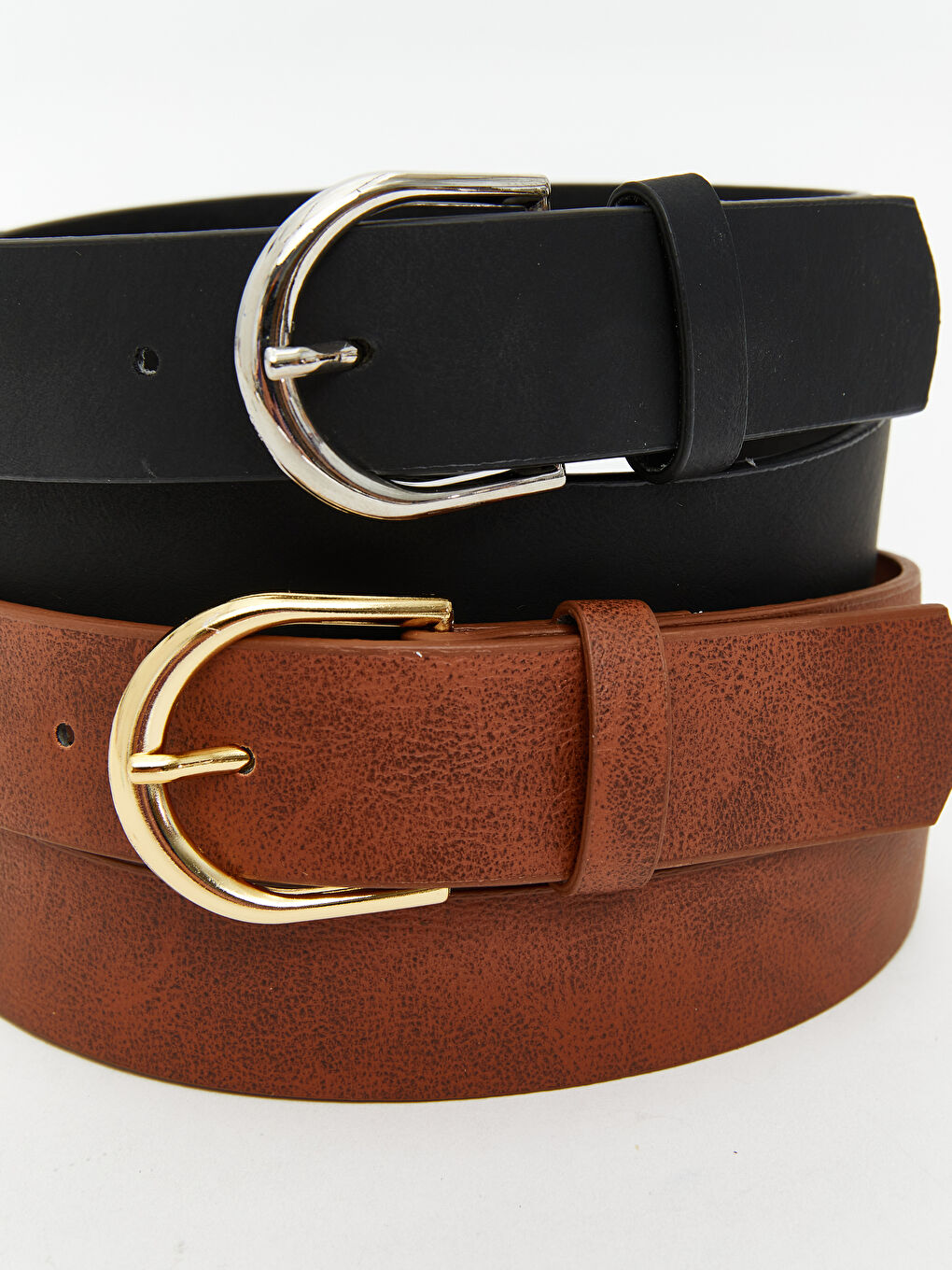 Siyah Süet Görünümlü Kadın Kemer 2'li-4