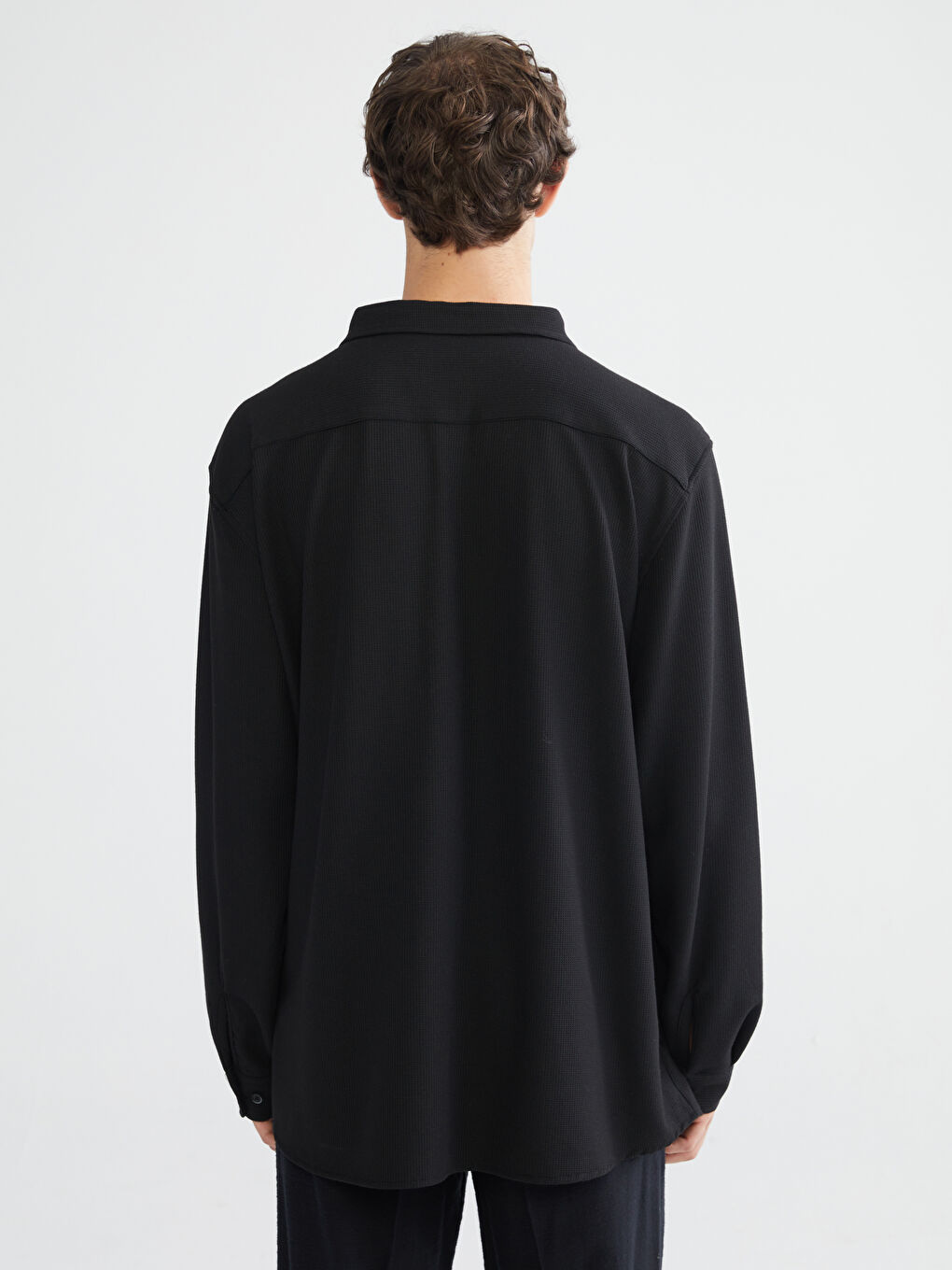 Large Size Slim Fit Long Sleeve Men's Shirt-7