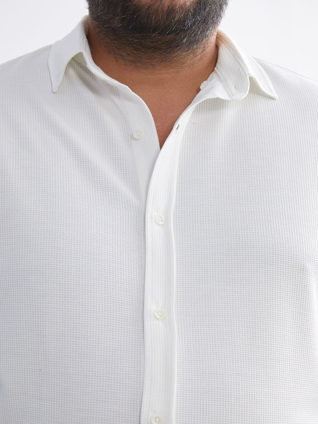 Large Size Slim Fit Long Sleeve Men's Shirt-2