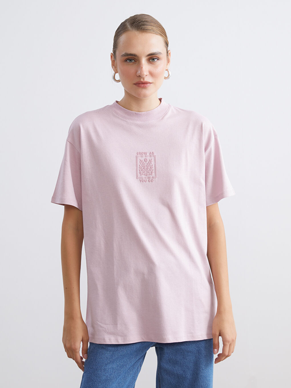 Crew Neck Printed Women's T-Shirt