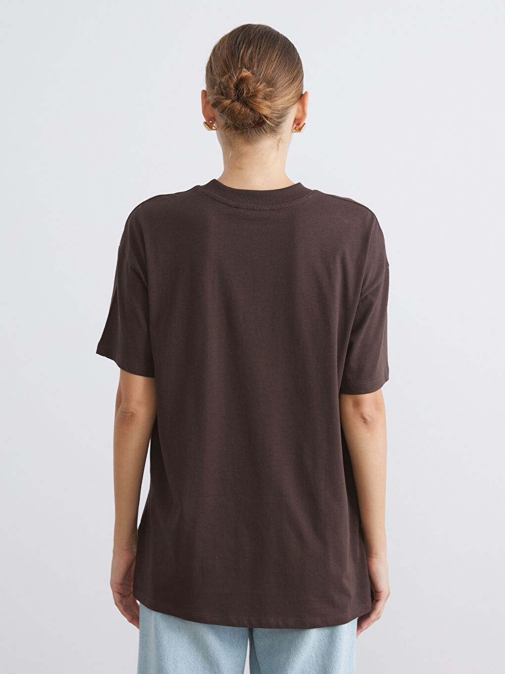 T-shirt Imprimé à Col Rond pour Femmes-3